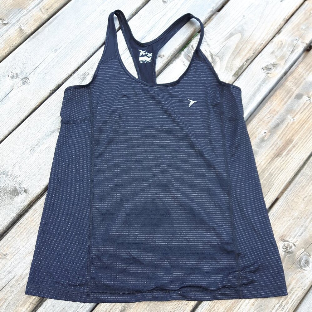 ATTRACTIVE OLD NAVY ACTIVE Stripe Tank Top Women's Size Small Semi-Fitted